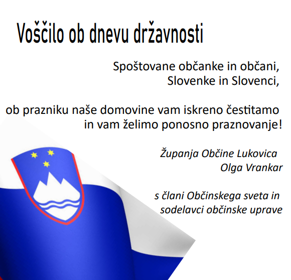 voščilo ob dnevu državnosti